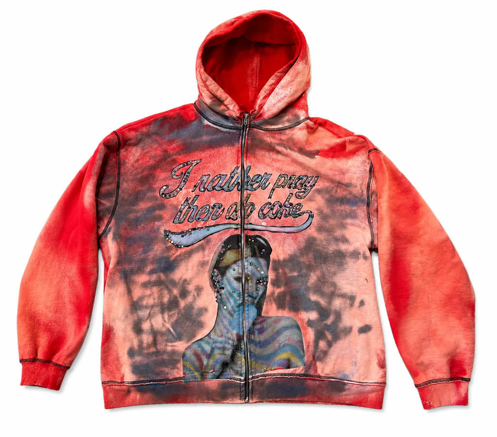 I RATHER PRAY ZIP UP HOODIE